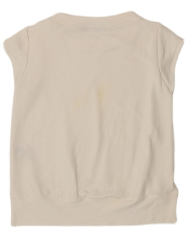 Jeckerson Womens T-Shirt Top UK 14 Medium White Cotton