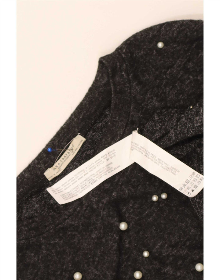 Женская футболка оверсайз Zara Top UK 10, маленький серый полиэстер