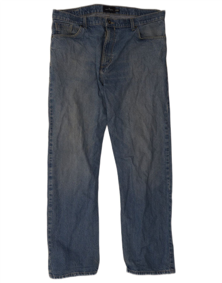 Мужские прямые джинсы Marks & Spencer Blue Harbour W38 L33, синий хлопок