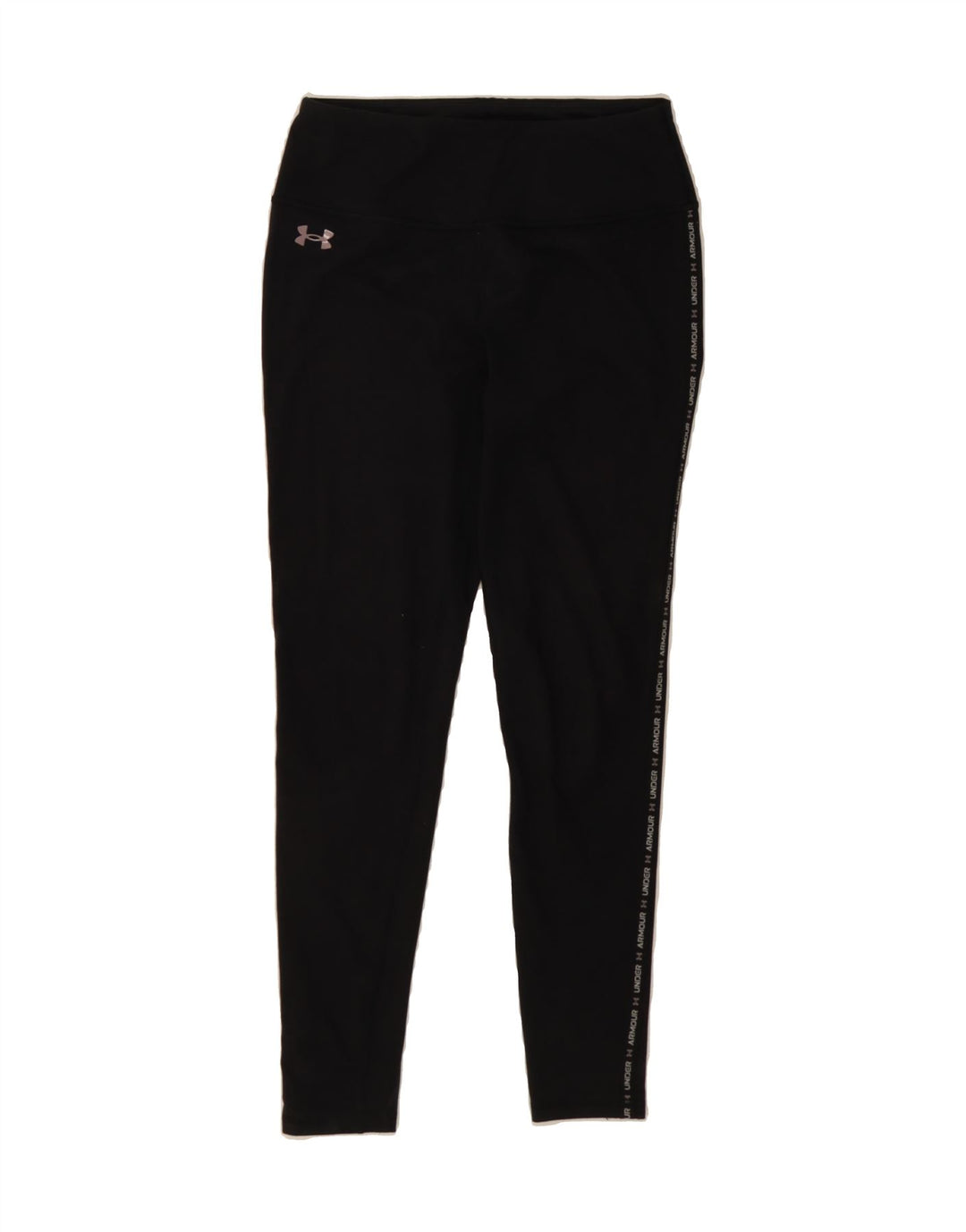 UNDER ARMOUR Womens Graphic Leggings UK 10 Small Black Vintage Under Armour and Second-Hand Under Armour from Messina Hembry 