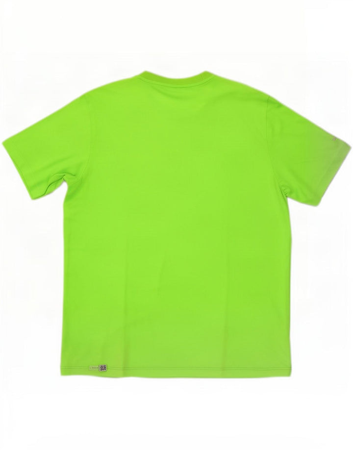 Мужская футболка Adidas Top XL зеленая из полиэстера с геометрическим рисунком