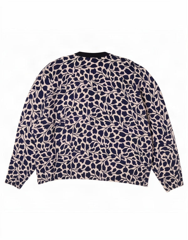 Женский кардиган Marks & Spencer UK 22 3XL Темно-синий из вискозы с цветочным принтом