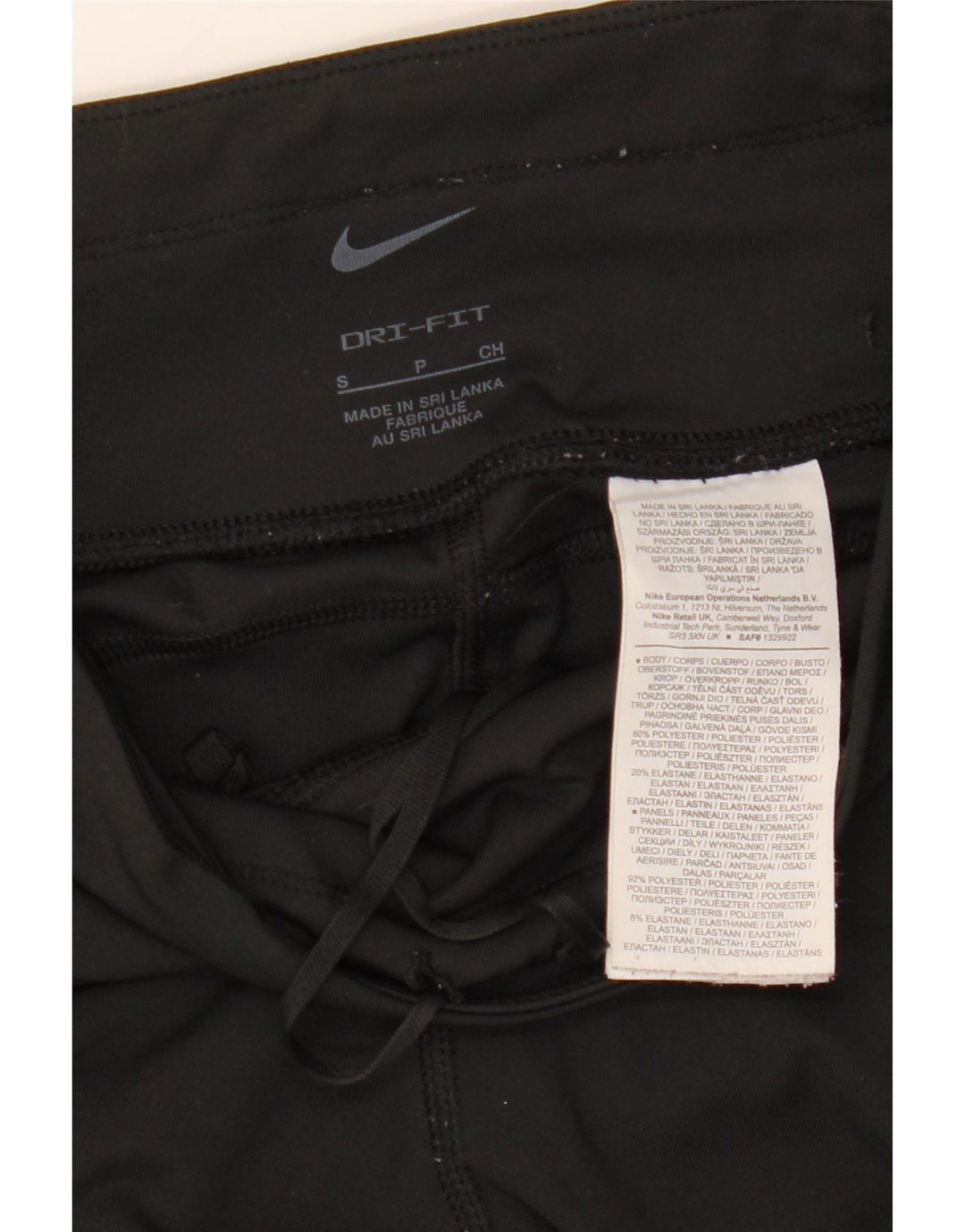 Женские леггинсы NIKE Dri Fit UK 10, маленькие черные из полиэстера