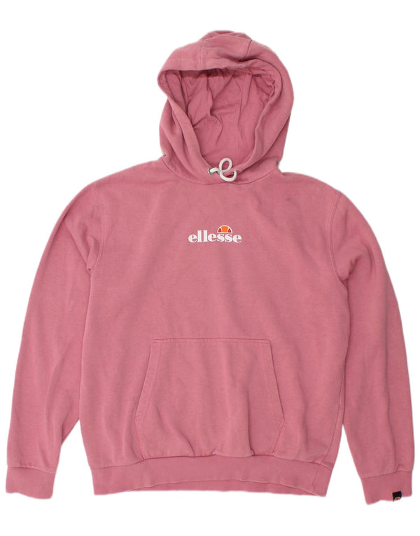 Женский джемпер с капюшоном ELLESSE UK 14, большой розовый, хлопок