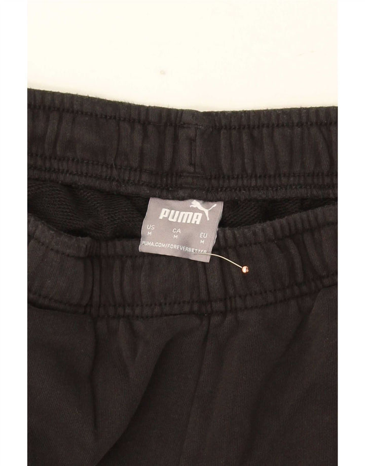 Мужские спортивные брюки с рисунком Puma, джоггеры, средний черный, хлопок