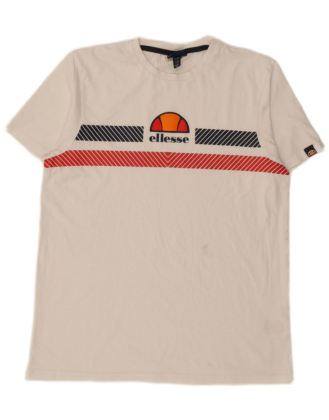 ELLESSE Мужская футболка с рисунком Топ среднего размера, белый хлопок