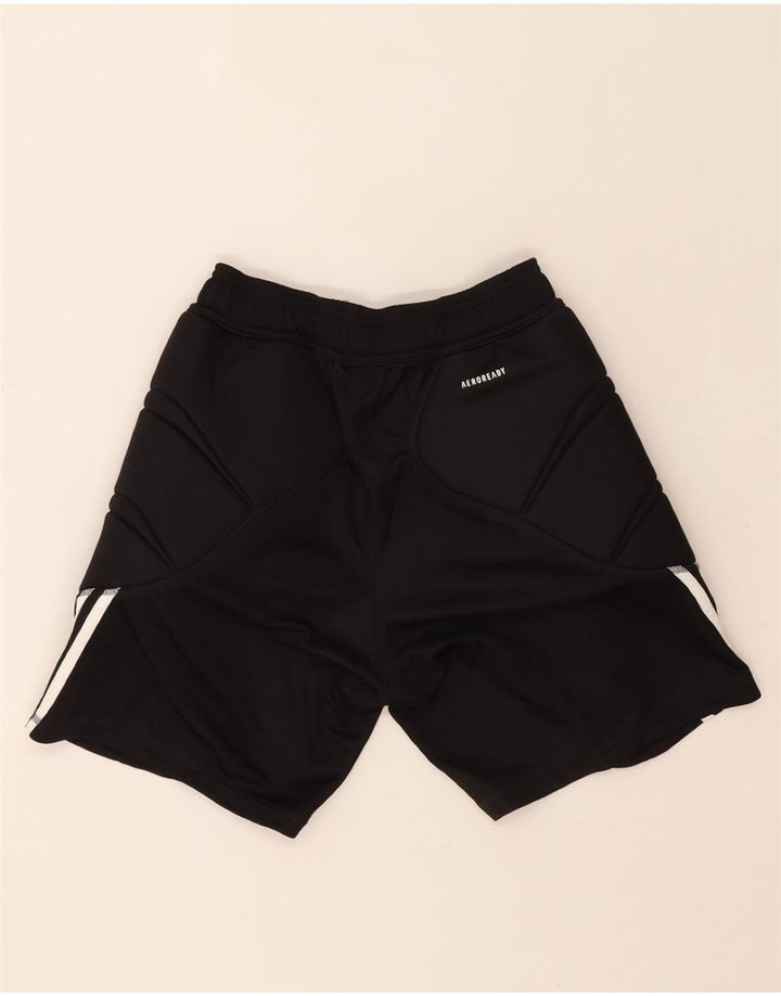 ADIDAS Boys Aeroready Sport Shorts 8-9 Years Small Black Polyester Vintage Adidas and Second-Hand Adidas from Messina Hembry 