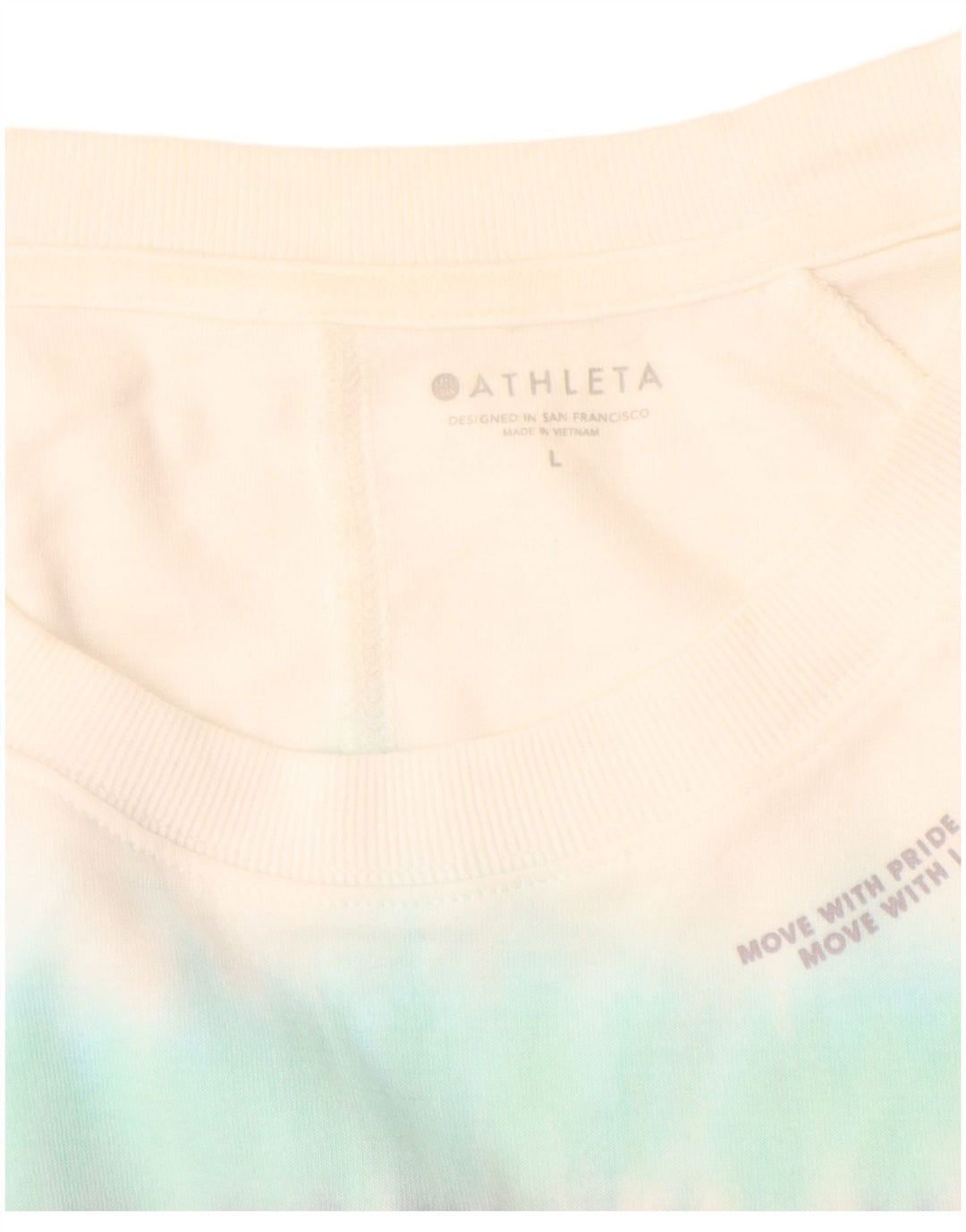 Женский свитер ATHLETA, большой хлопковый джемпер, разноцветный тай-дай, UK 16