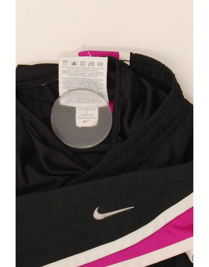 Женские спортивные шорты Nike UK 14, средний черный, полиэстер с цветными блоками