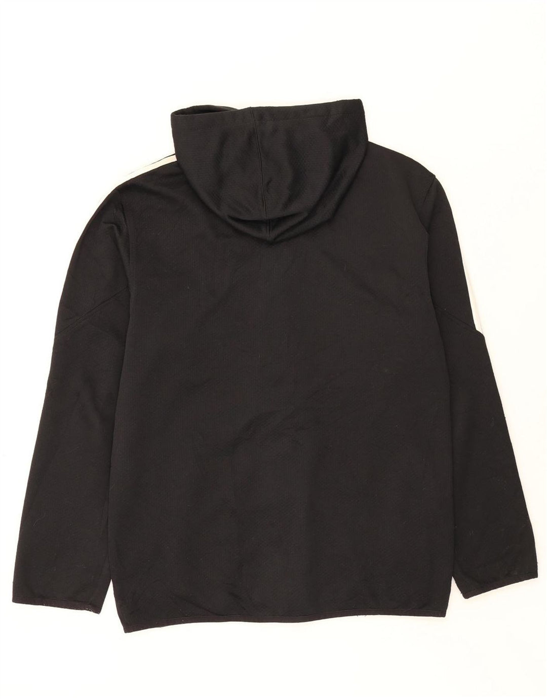 ADIDAS Mens Zip Hoodie Sweater Medium Black Polyester Vintage Adidas and Second-Hand Adidas from Messina Hembry 