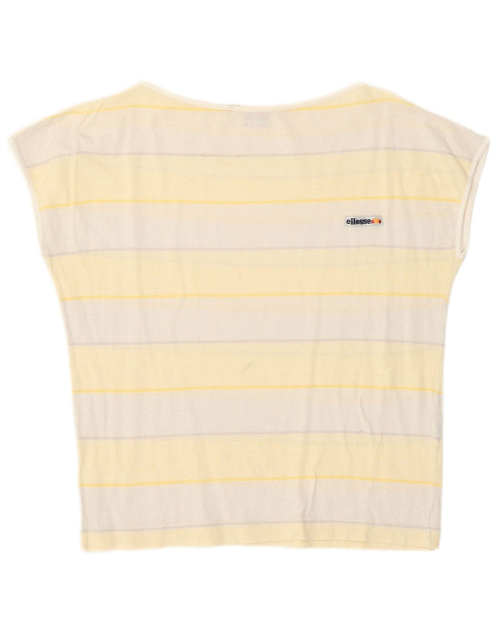 Женская футболка Ellesse Top IT 42, хлопковая средняя желтая полоска