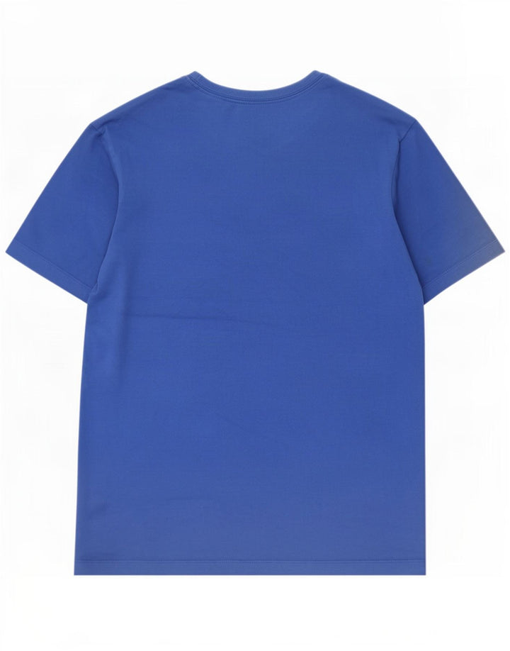 Мужская футболка Nike Dri Fit, хлопковый топ среднего синего цвета