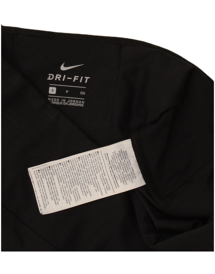Женские леггинсы Nike Dri Fit UK 10, маленькие черные, полиэстер с цветными блоками