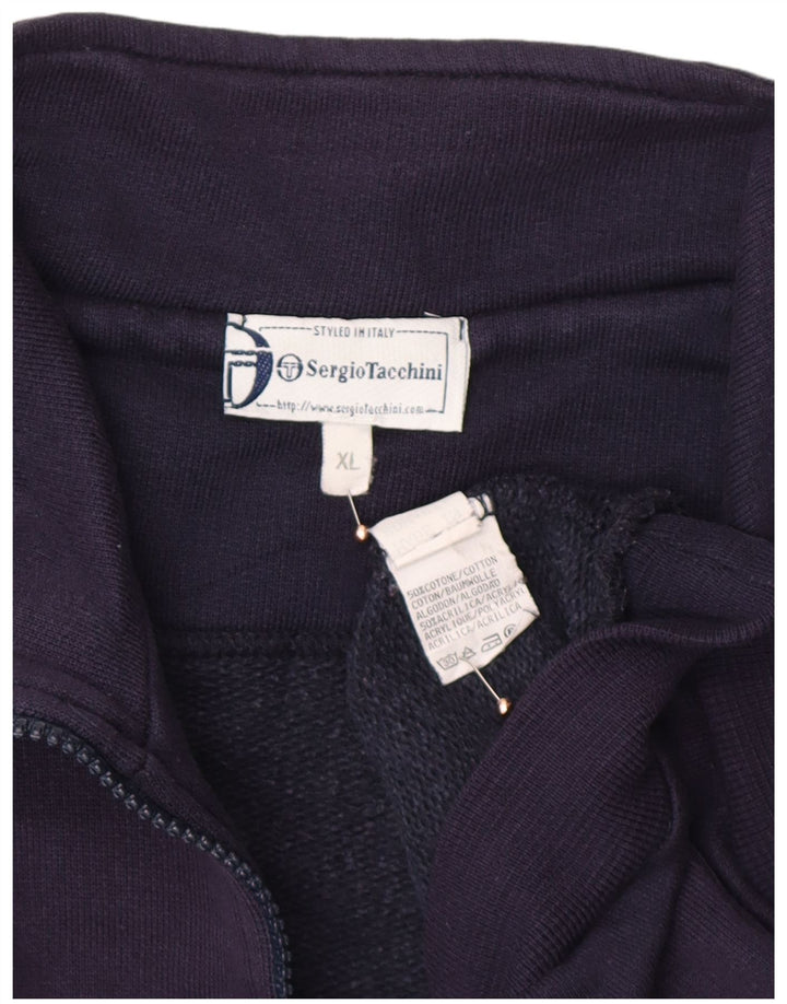 SERGIO TACCHINI Мужской свитшот на молнии с рисунком, джемпер XL, темно-синий