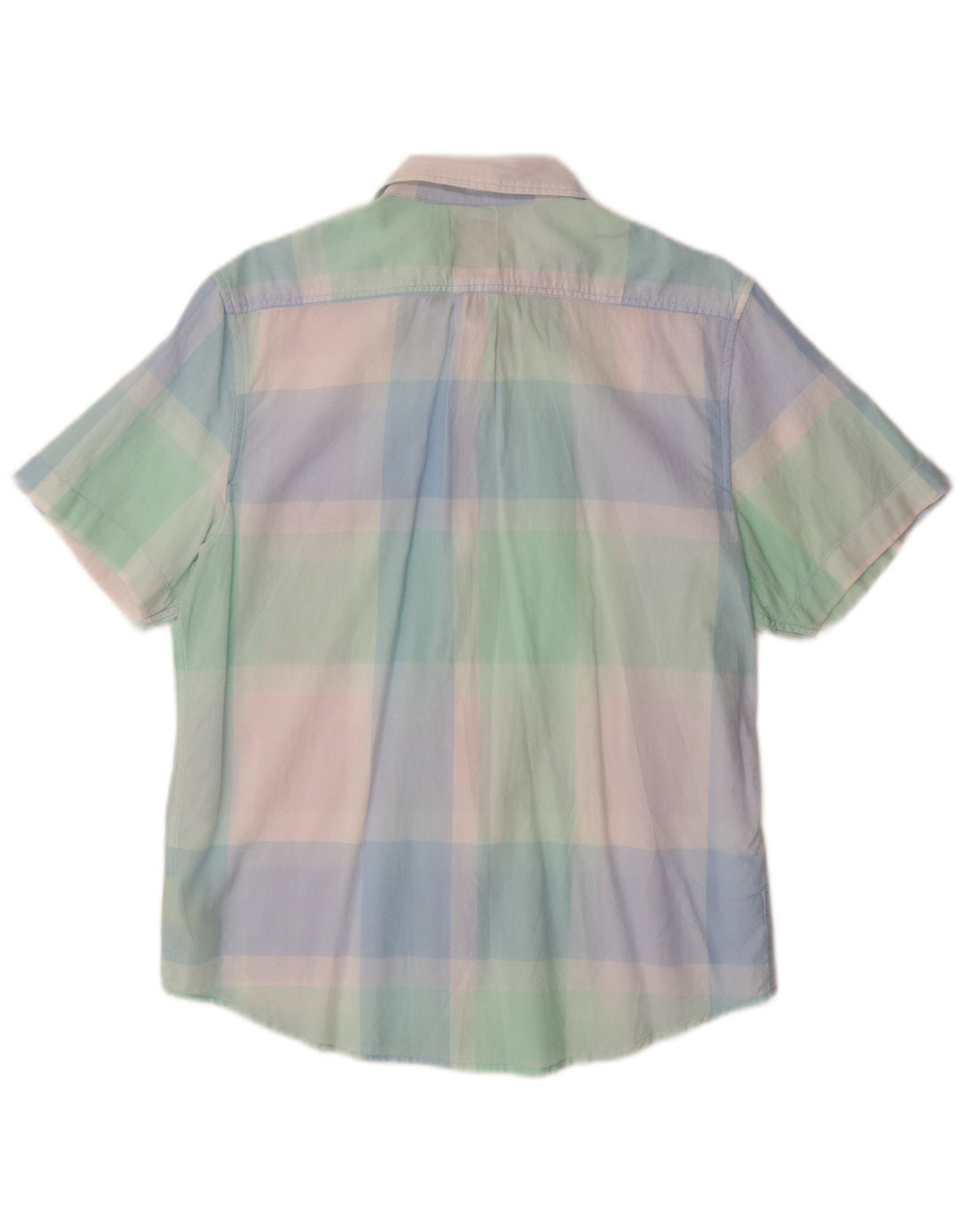 Мужская рубашка LEE с коротким рукавом стандартного кроя, средний размер, разноцветная клетка, хлопок