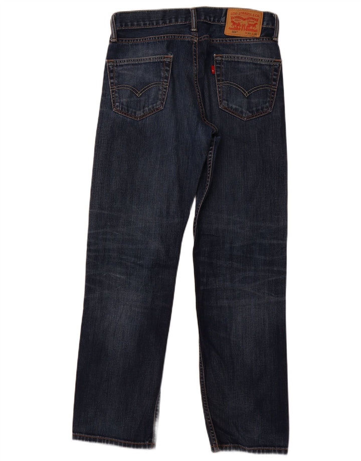 Мужские прямые джинсы LEVI'S 504 W30 L30 синие, хлопок