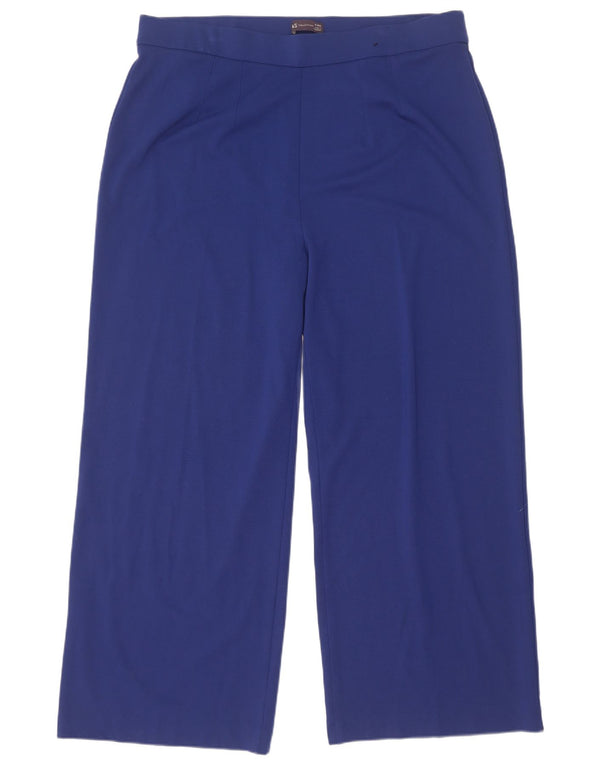 Женские широкие спортивные брюки Marks & Spencer UK 20 2XL, синие вискозы