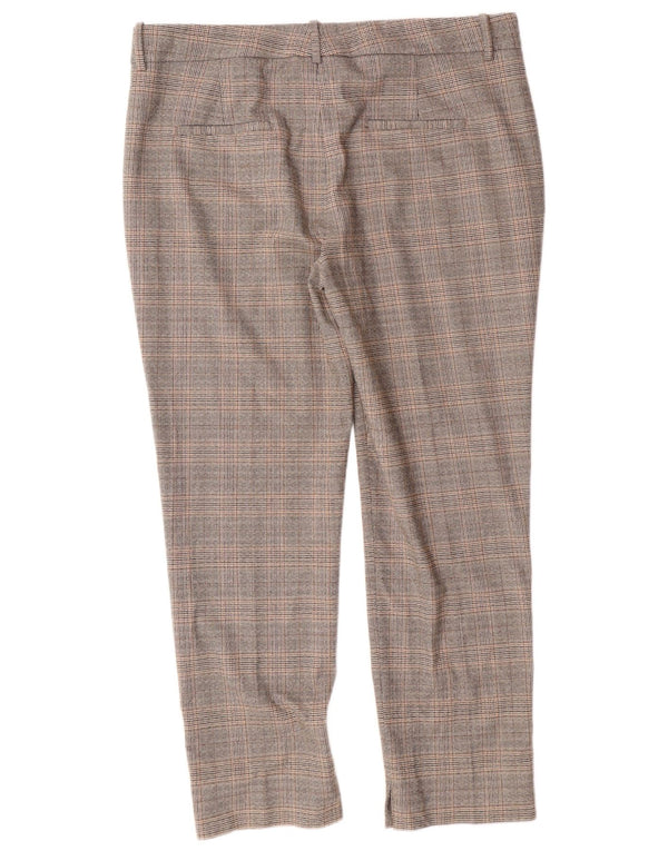 Женские брюки чинос узкого кроя ZARA EU 42, большие W32 L27, серая клетка