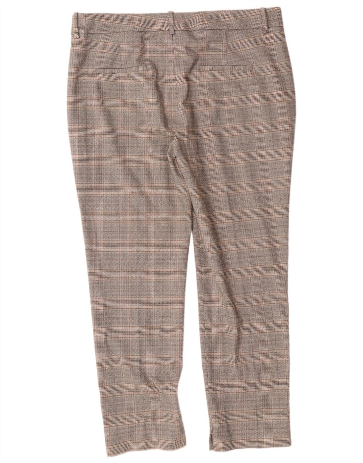 Женские брюки чинос узкого кроя ZARA EU 42, большие W32 L27, серая клетка