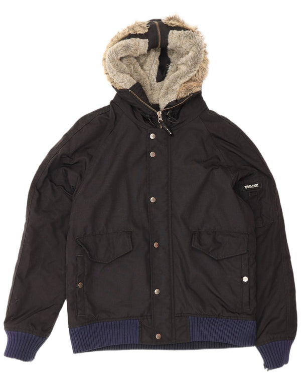 Мужская ветровка с капюшоном Woolrich UK 40, большая черная