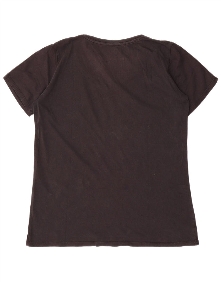 Женская футболка спортивного кроя с графическим рисунком NIKE, черный хлопок, Великобритания, размер 18 XL