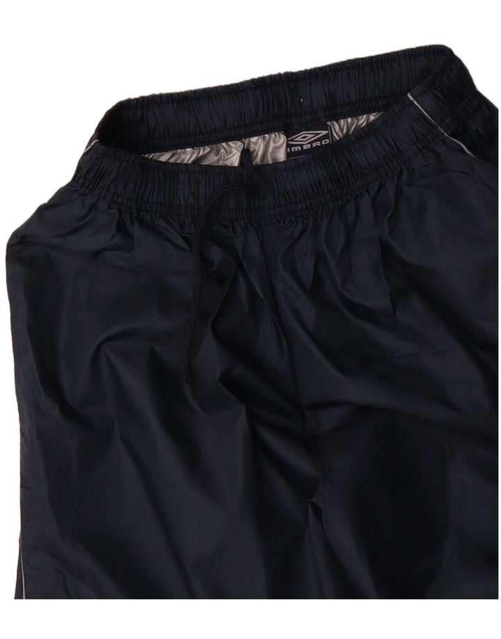 UMBRO Мужские спортивные брюки с графическим рисунком, средние темно-синие нейлоновые брюки