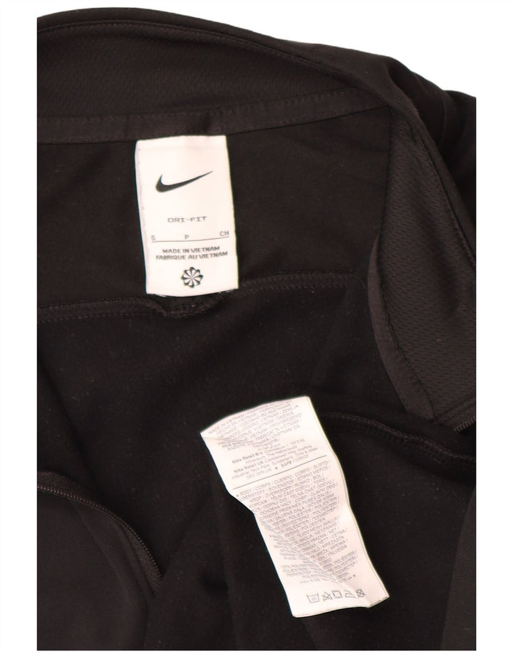 Мужской пуловер с воротником на молнии Nike Dri Fit, маленький черный цветной блок