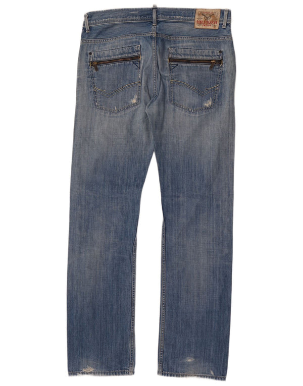 Мужские прямые джинсы Tommy Hilfiger на молнии Ryder W34 L34, синий хлопок