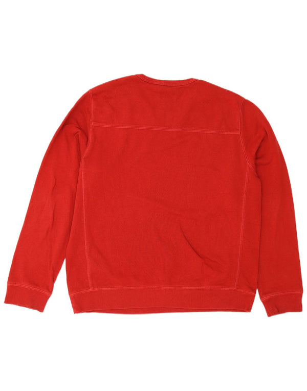 Мужской свитшот Timberland стандартного кроя, большой красный хлопковый джемпер