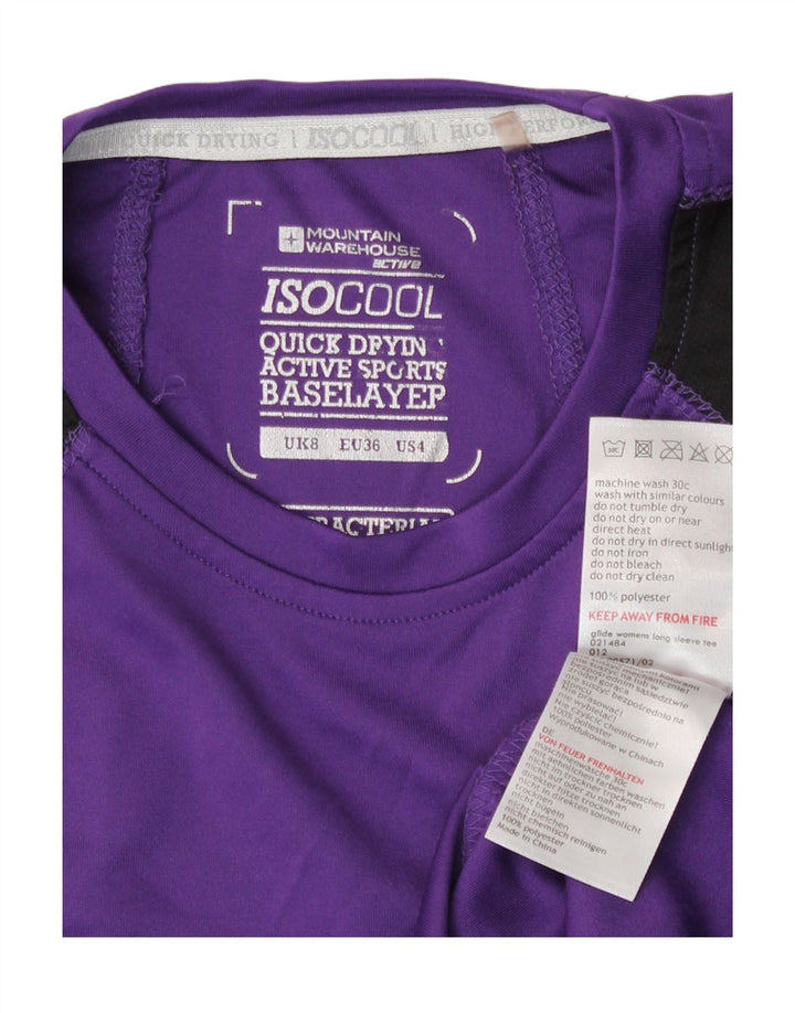 Женский топ Mountain Warehouse IsoCool с длинным рукавом, Великобритания, 8, маленький фиолетовый