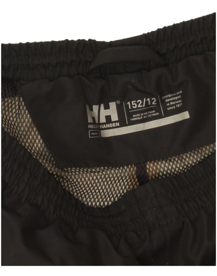 Брюки-ветровки Helly Hansen для мальчиков 11-12 лет, черный полиэстер
