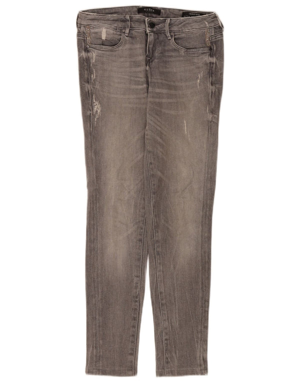 Женские рваные джинсы скинни Guess W26 L28, серые