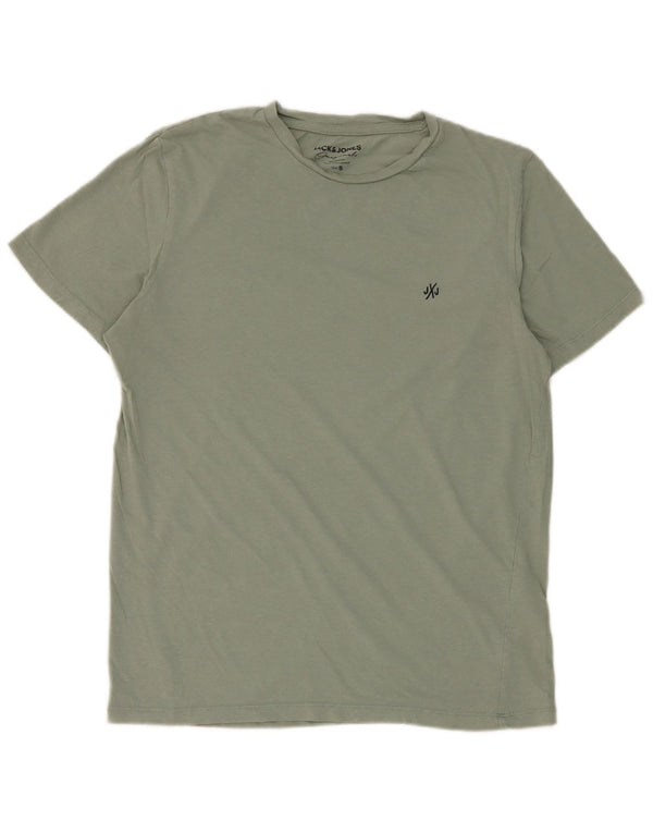 Мужская футболка стандартного кроя с короткими рукавами Jack & Jones, маленький зеленый хлопок