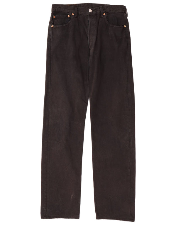 Мужские прямые джинсы LEVI'S 501 W34 L36, черный хлопок