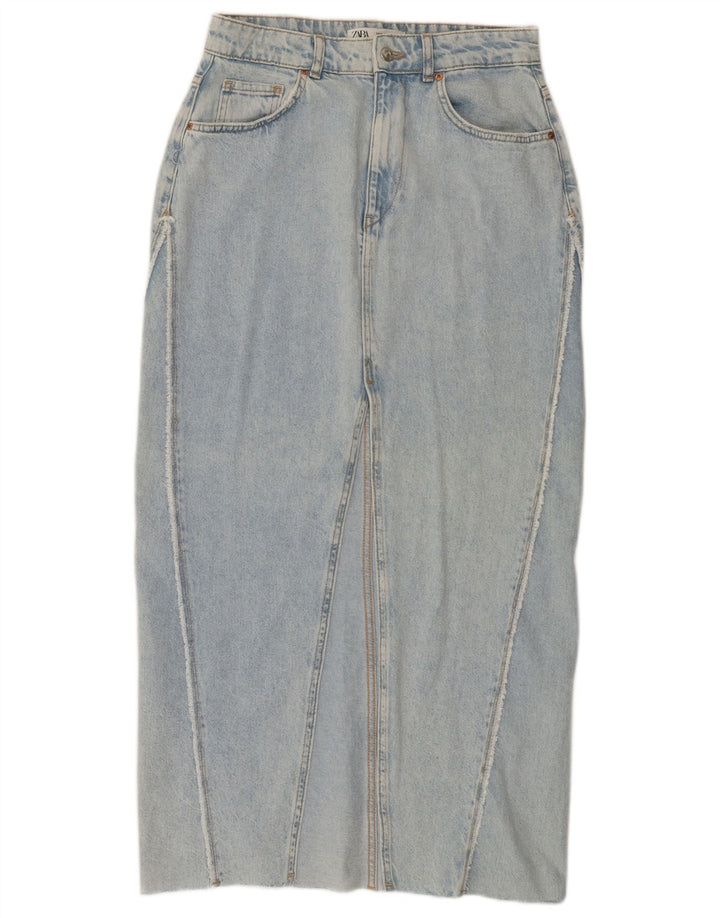 Женская джинсовая юбка Zara Medium W28 Синяя