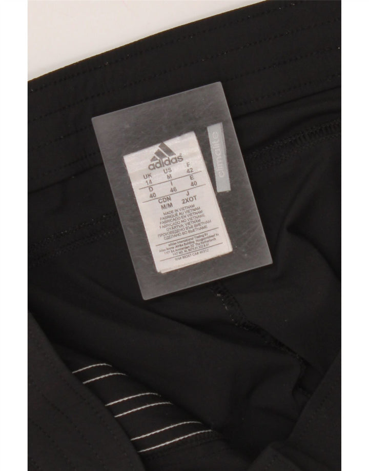 Женские спортивные шорты-бермуды ADIDAS Climalite UK 14, средний черный, полиамид