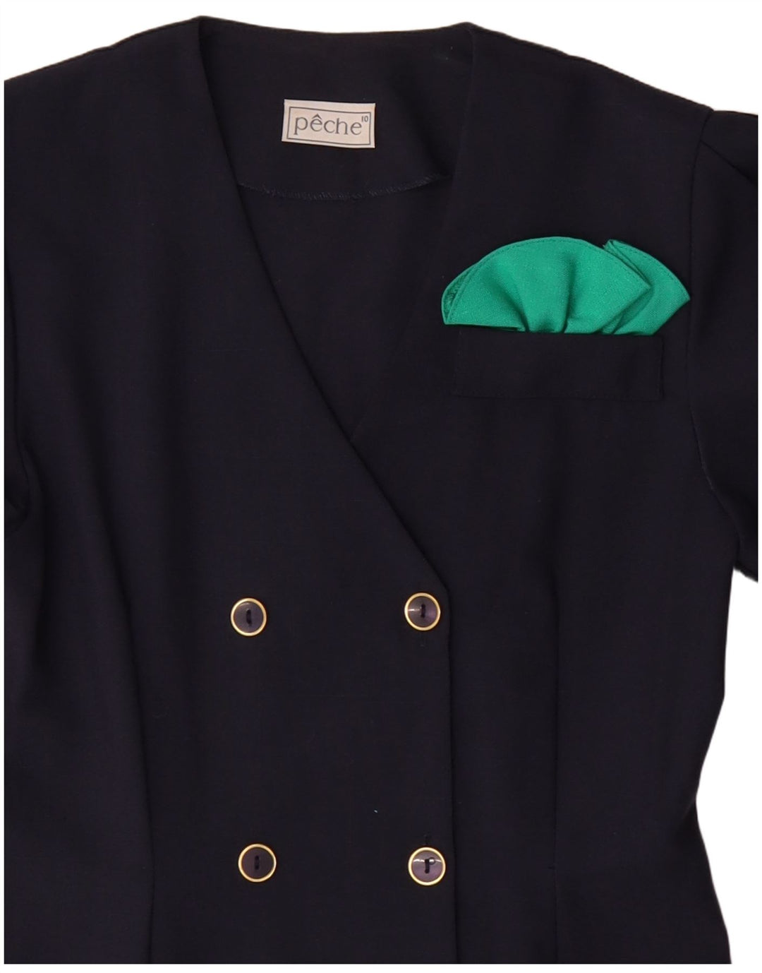 ВИНТАЖНОЕ женское двубортное платье-футляр США 10, большой темно-синий цвет