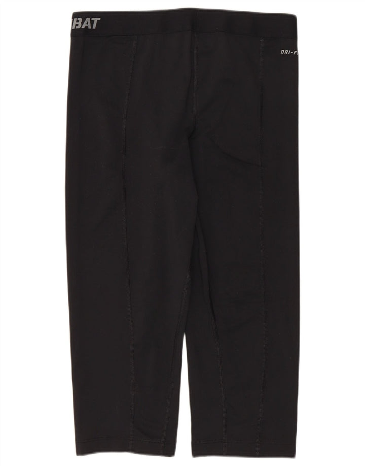 Женские леггинсы-капри с рисунком Nike Dri Fit UK 12, средние, черные