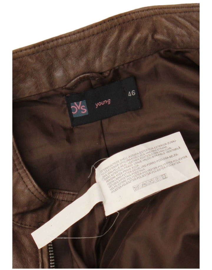 Кожаная косуха для девочек OVS 13-14 лет, коричневая кожа