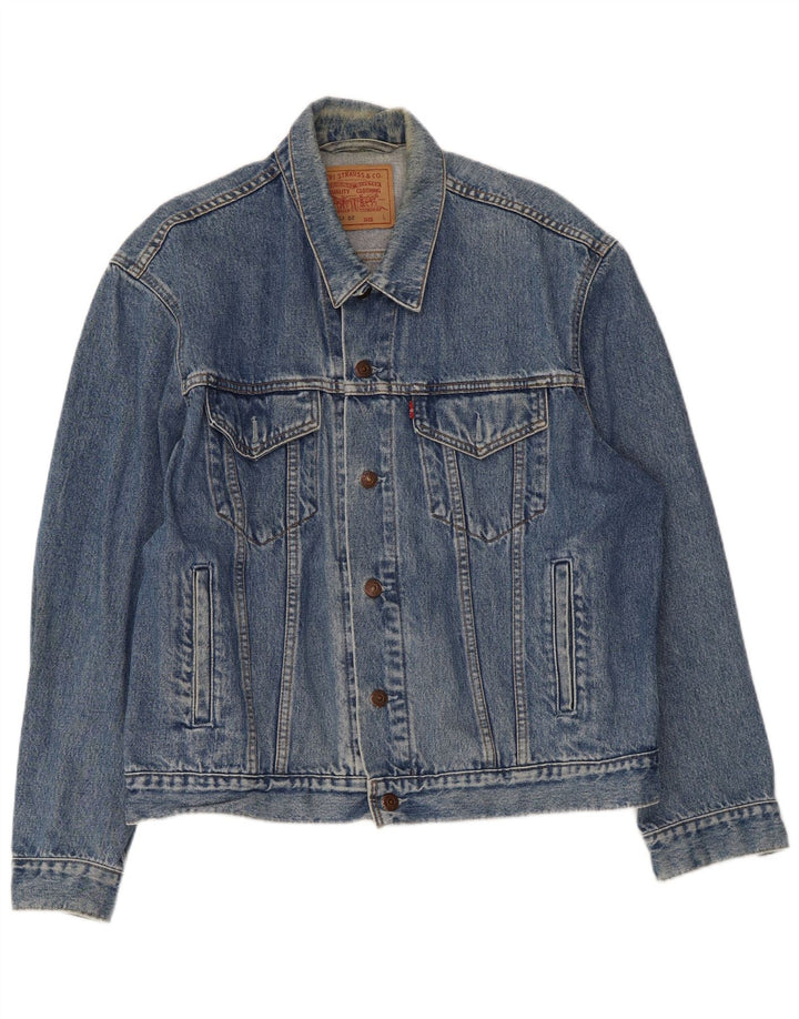 Мужская джинсовая куртка Levi's UK 40, большая синяя
