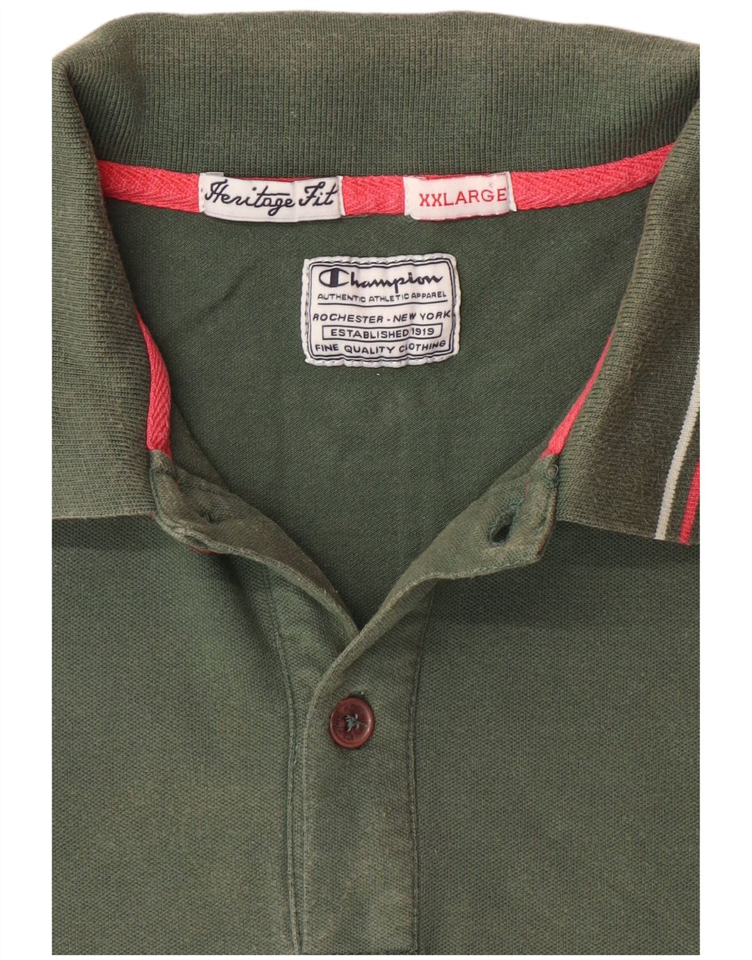 Мужская рубашка поло CHAMPION Heritage Fit 2XL зеленая