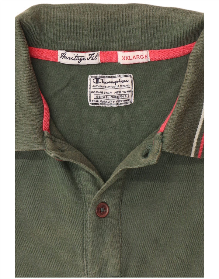 Мужская рубашка поло CHAMPION Heritage Fit 2XL зеленая