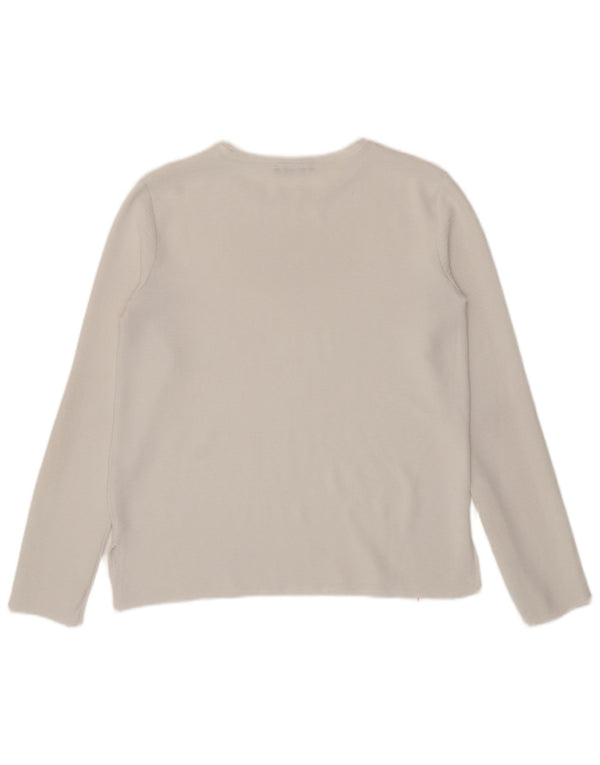 Женский топ Zara с длинным рукавом UK 10, маленький белый