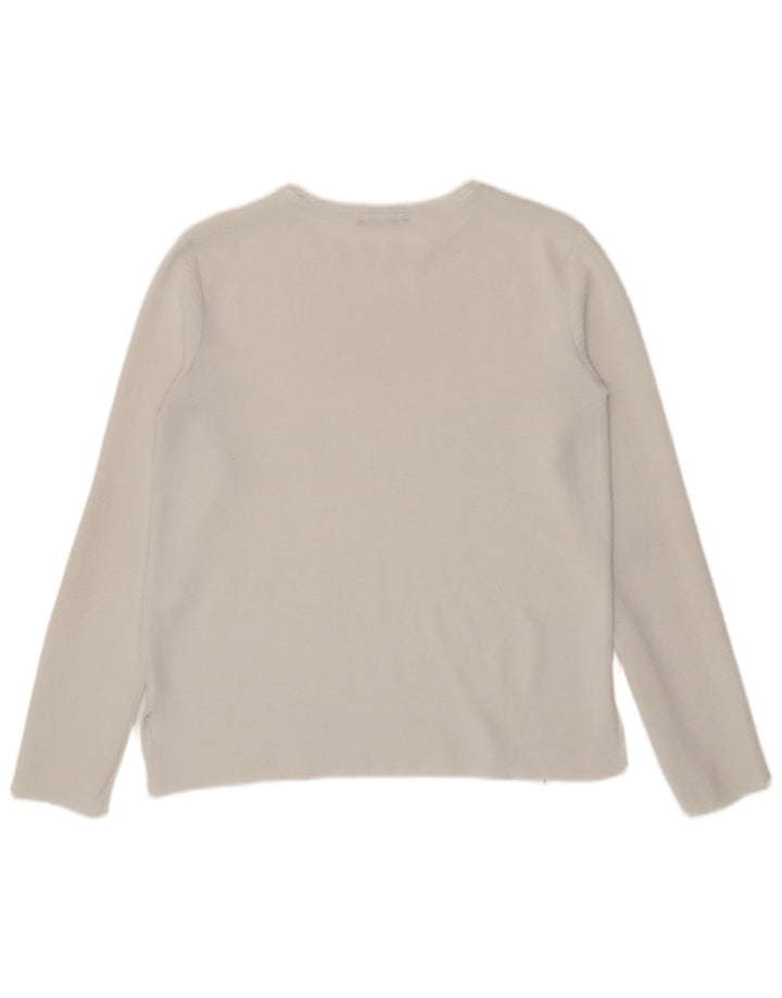 Женский топ Zara с длинным рукавом UK 10, маленький белый