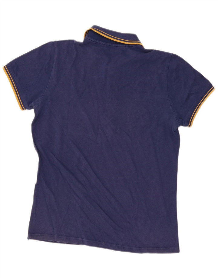 Мужская рубашка поло Kappa среднего размера, темно-синяя, хлопок