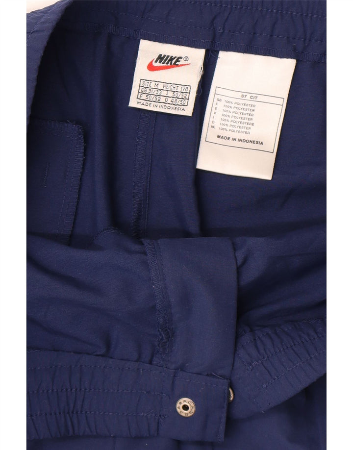 NIKE Mens Sport Shorts Medium Navy Blue Polyester