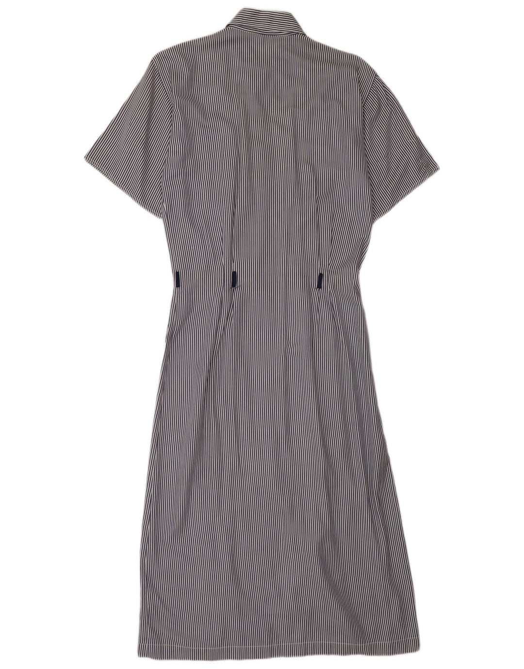 LES COPAINS Женское платье-рубашка UK 12 Средний Темно-Синий В Полоску