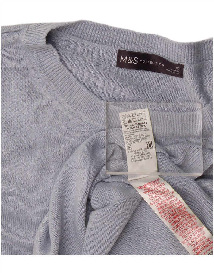 Женский свободный джемпер с круглым вырезом Marks & Spencer, Великобритания, 10, маленький синий