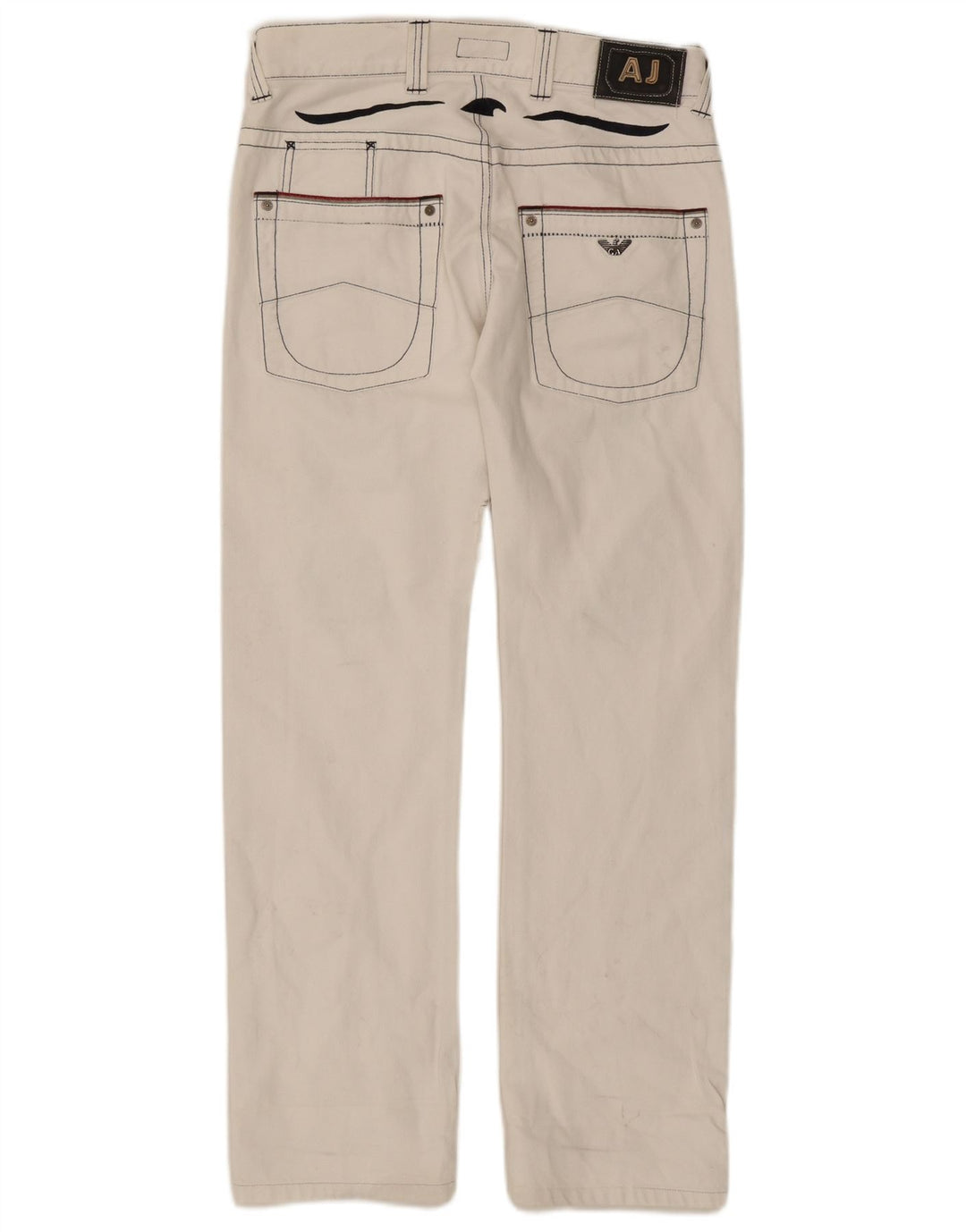Женские прямые джинсы Armani W32 L30, белый хлопок