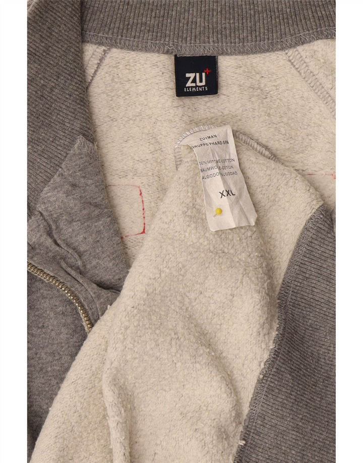 Мужской спортивный костюм Zu Elements с графическим рисунком 2XL, серый хлопковый спортивный костюм